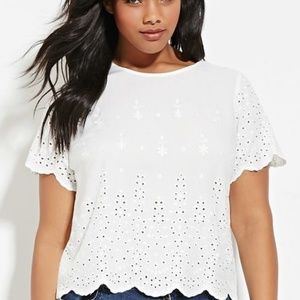 forever 21 eyelet top